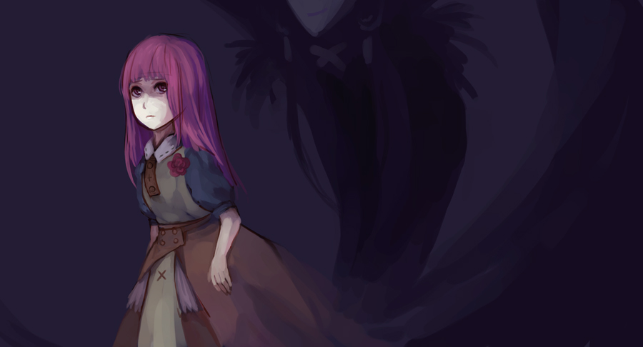 dress, long_hair, purple_hair, sound_horizon, thanatos-ko, violet_eyes