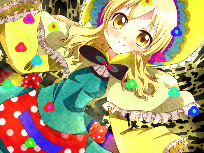 blonde_hair, candeloro, candeloro_(cosplay), cosplay, dutch_angle, frills, mahou_shoujo_madoka_magica, ranan