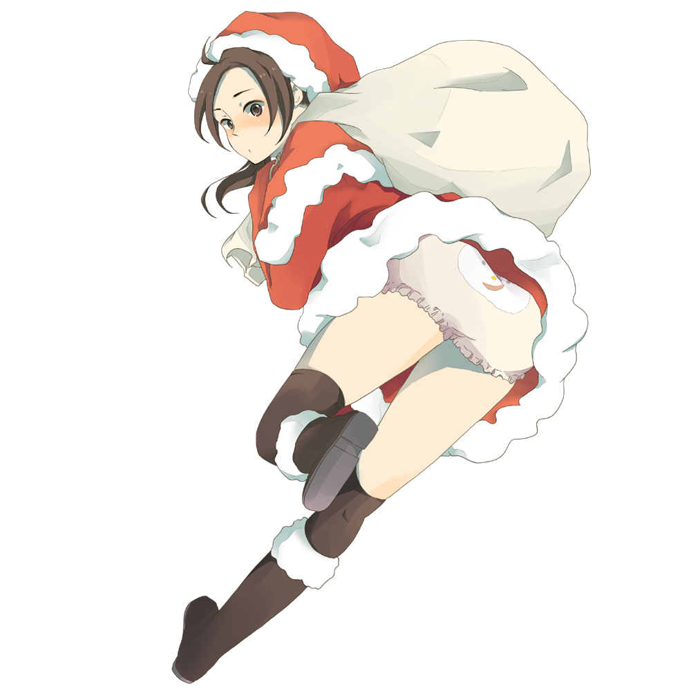 bent_over, blush, china_(hetalia), christmas, crossdressing, crossdressinging, hat, mokiji