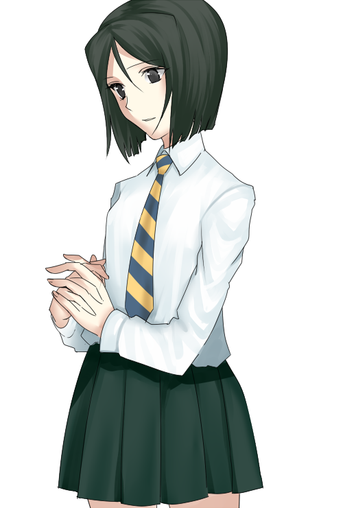 1girl, asukasukisuki, bob_cut, fate/zero, fate_(series), genderswap, green_eyes, hands_clasped