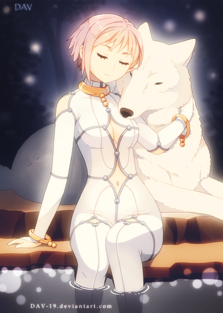 bracelet, cheza, closed_eyes, dav-19, eyes_closed, jewelry, kiba, purple_hair