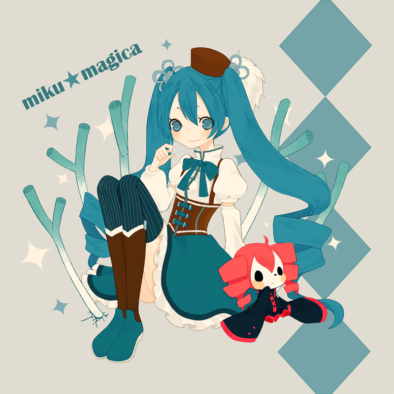 aqua_eyes, aqua_hair, bitikara, character_name, charlotte_(madoka_magica), charlotte_(madoka_magica)_(cosplay), corset, cosplay