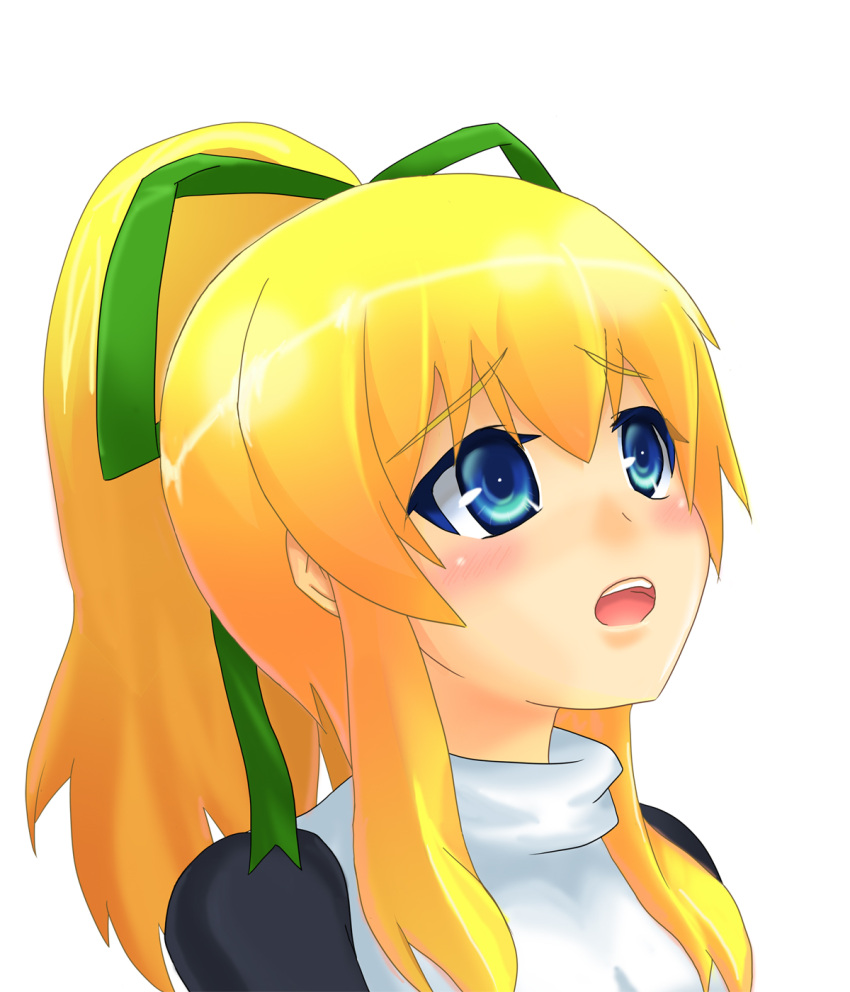 blonde_hair, blue_eyes, fumi_(saber_x23s), highres, mega_man_(classic), mega_man_(series), open_mouth, ribbon, rockman, rockman_(classic), roll, roll_(mega_man)