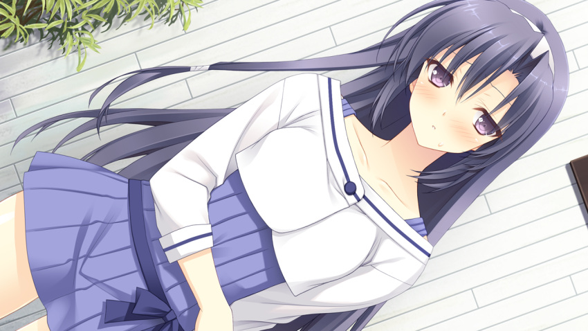 black_hair, blush, dutch_angle, game_cg, hairband, kokura_asahi, long_hair, ookura_yuusei