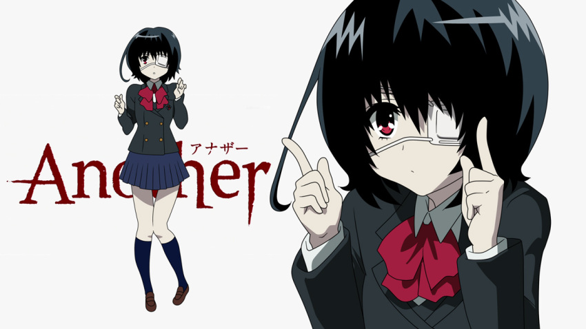 another, black_hair, blush, chuunibyou_demo_koi_ga_shitai!, eyepatch, g3pen, misaki_mei, parody