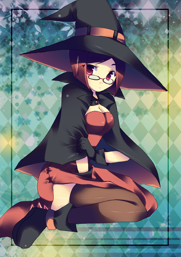 breasts, brown_hair, cape, cleavage, fire_emblem, fire_emblem:_kakusei, glasses, gloves