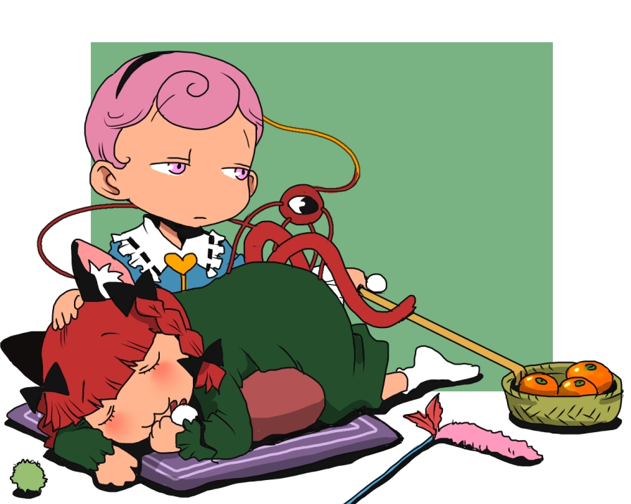 :3, animal_ears, backscratcher, basket, braid, cat_ears, cat_tail, cat_teaser