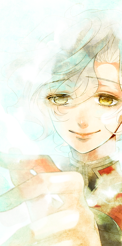 androgynous, grey_hair, jonah_matsuka, male, niiko, solo, toward_the_terra, uniform