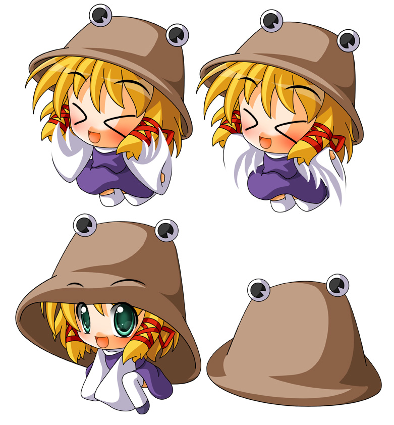 >_<, aqua_eyes, blonde_hair, blue_eyes, chibi, dress, eyes, hair_ribbon