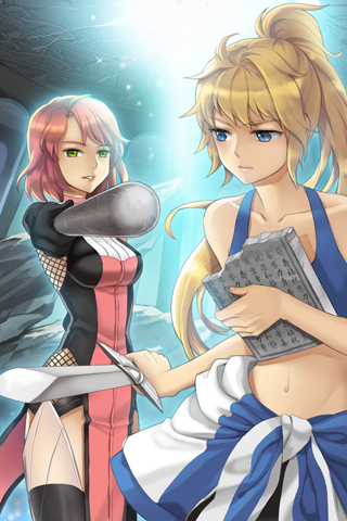 bat, black_legwear, blonde_hair, blue_eyes, collarbone, frown, gloves, green_eyes