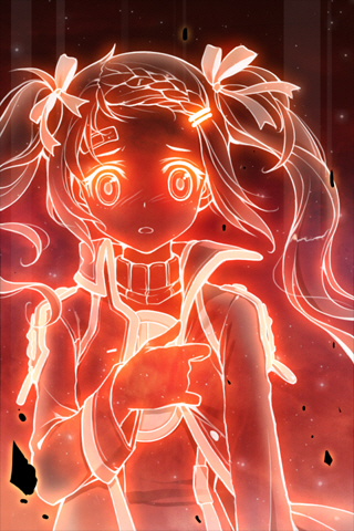 bandage, bandages, braid, frett, glowing, hair_ribbon, holding, jacket