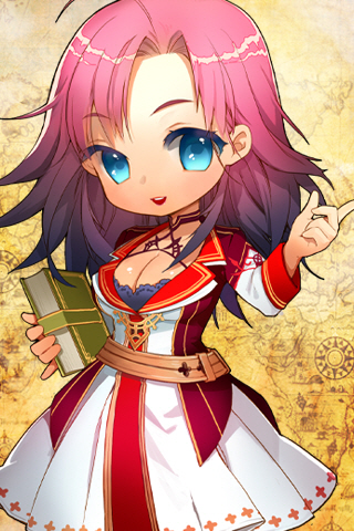 arm_up, artist_request, bangs, belt, blue_eyes, book, breasts, chibi
