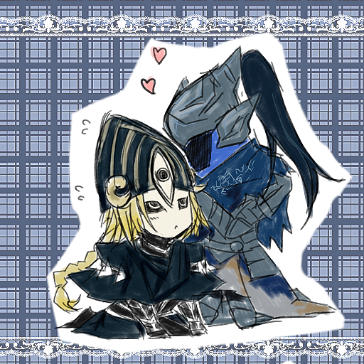 artorias_the_abysswalker, blonde_hair, braid, dark_souls, gloves, hat, heart, helmet, long_hair, lord's_blade_ciaran, lord's_blade_ciaran, mask, robe