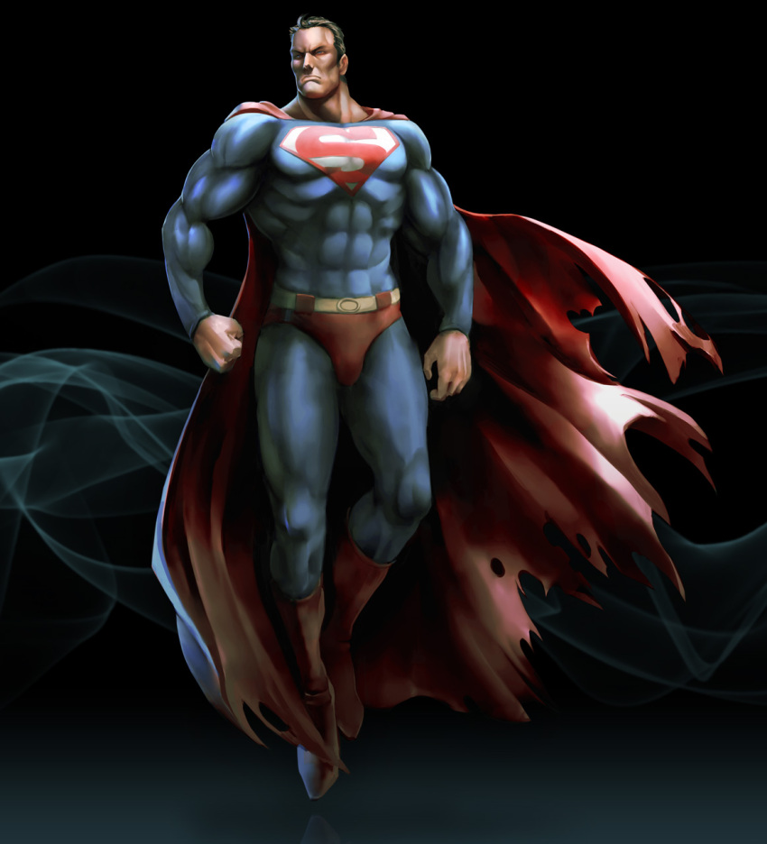 alien, angry, belt, black_hair, boots, cape, dc_comics, flying