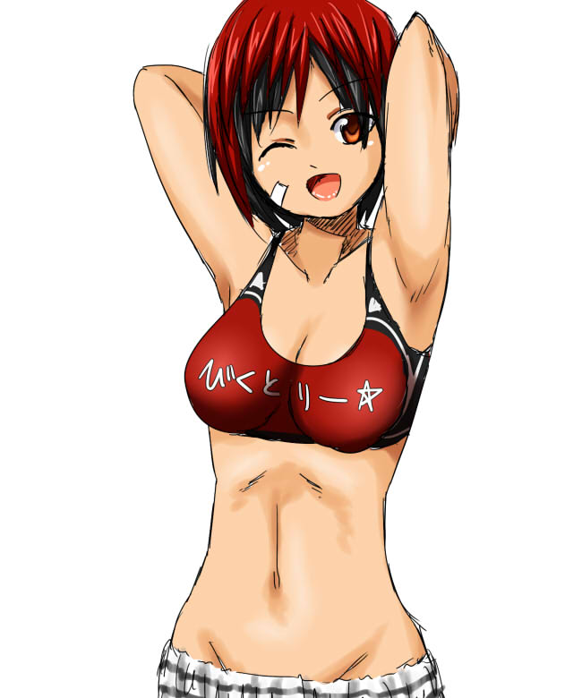 armpits, arms_behind_head, arms_up, bandaid, breasts, cleavage, dead_or_alive, dead_or_alive_5
