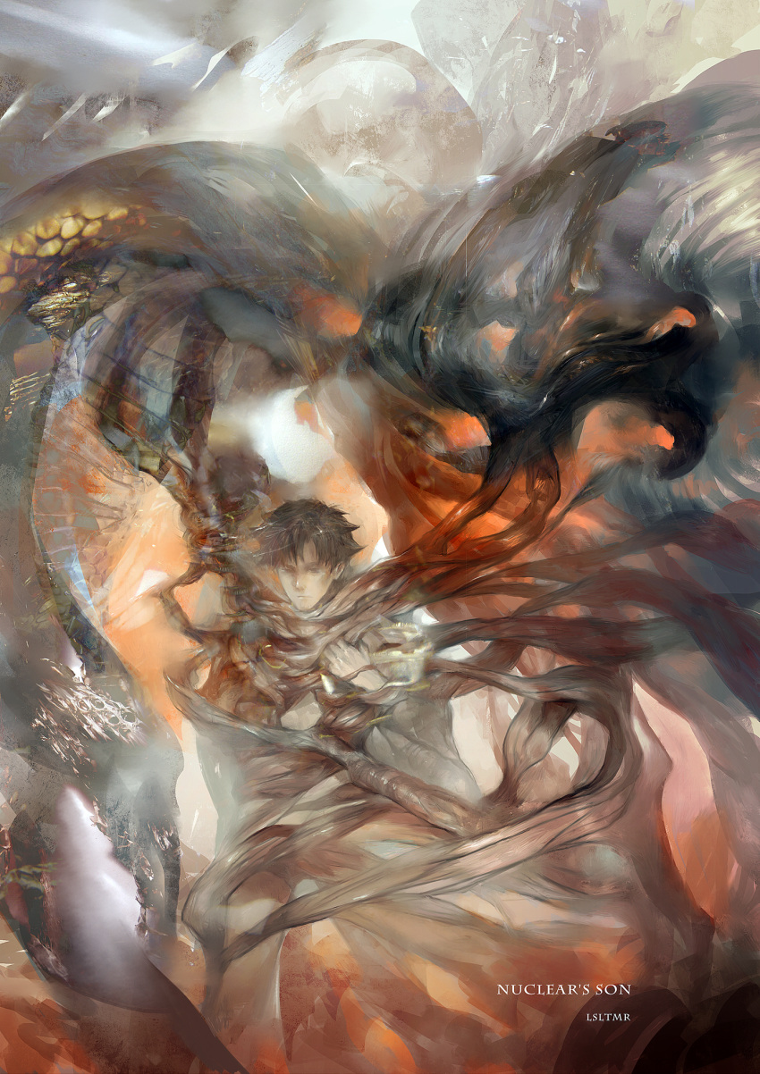 black_hair, cloak, emiya_kiritsugu, fate/zero, fate_(series), ghost, highres, river18