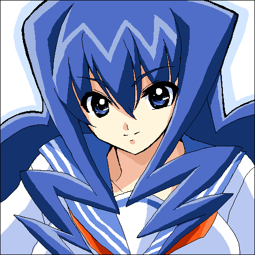 blue_eyes, blue_hair, kurou_(artist), long_hair, lowres, mishina_aoi, oekaki, ryusei_sentai_musumet