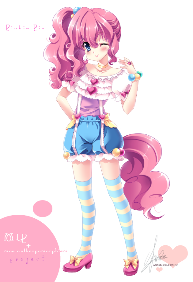 blue_eyes, bow, bracelet, byruu, full_body, hand_on_hip, heart, jewelry