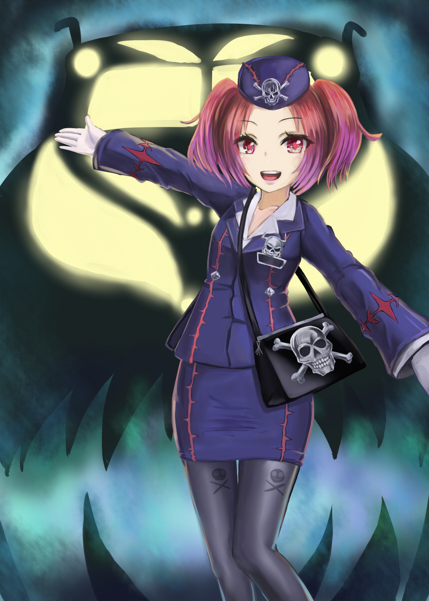 bag, duel_monster, gloves, hat, highres, mizya, pantyhose, purse