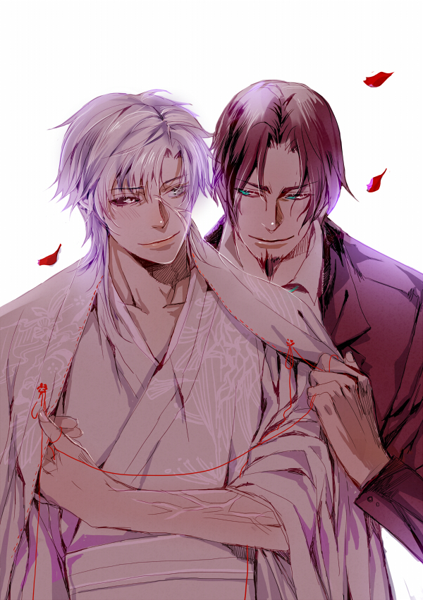 blue_eyes, brown_eyes, brown_hair, facial_hair, fate/zero, fate_(series), formal, goatee