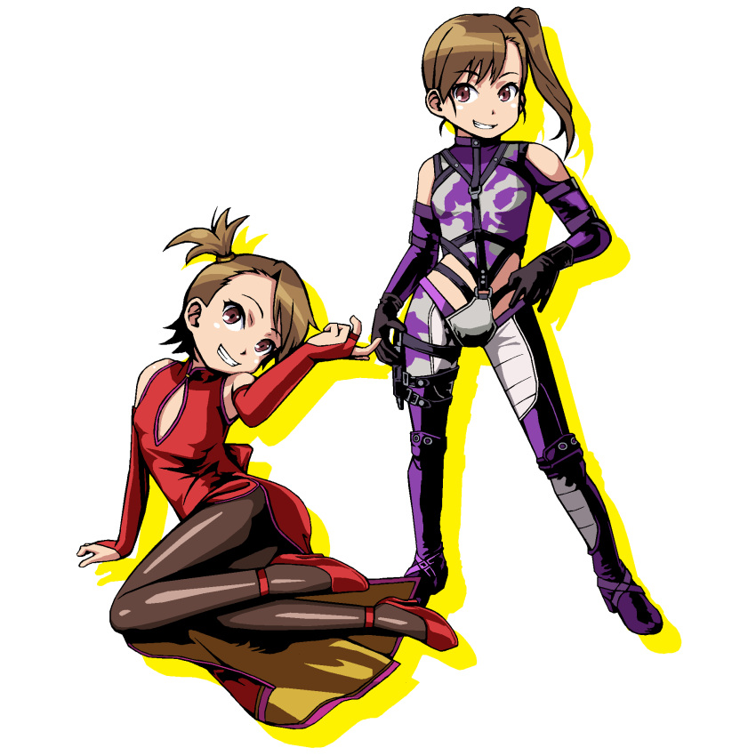 anna_williams, anna_williams_(cosplay), bare_shoulders, bodysuit, bridal_gauntlets, brown_eyes, brown_hair, china_dress