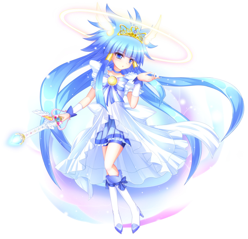 aoki_reika, bike_shorts, blue_hair, boots, choker, cure_beauty, highres, long_hair