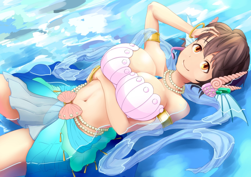 asama, black_hair, breasts, brown_eyes, idolmaster, idolmaster_cinderella_girls, jewelry, large_breasts