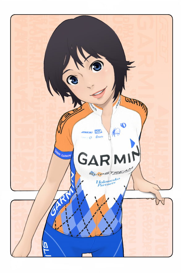 bike_shorts, black_hair, blue_eyes, cyclist, original, pandaun, short_hair, smile