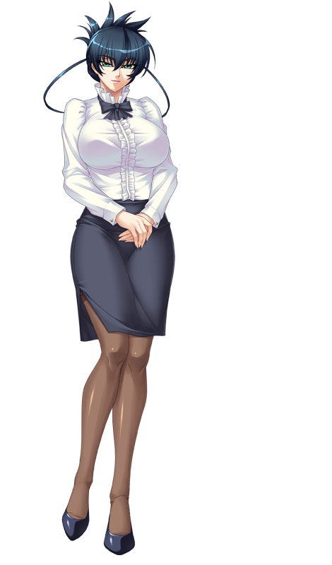 breasts, formal, game_cg, hair_ornament, huge_breasts, igawa_asagi, kagami, pantyhose
