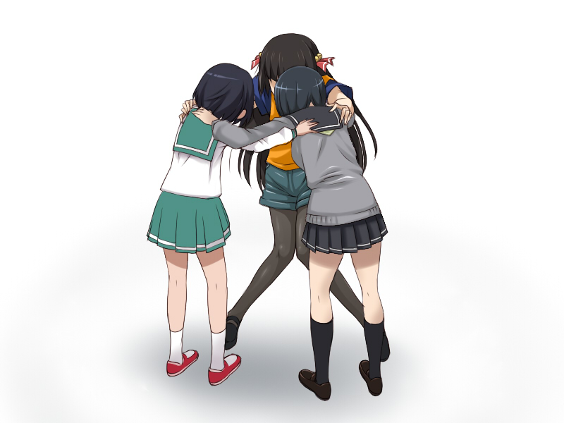bell, black_hair, chuunibyou_demo_koi_ga_shitai!, crossover, hair_bell, hair_ornament, head_to_head, himenokouji_akiko