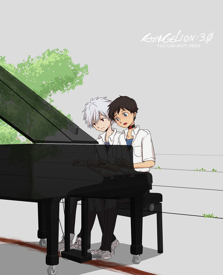 brown_hair, collar, evangelion:_3.0_you_can_(not)_redo, grand_piano, ikari_shinji, instrument, male, miya_(24toys)