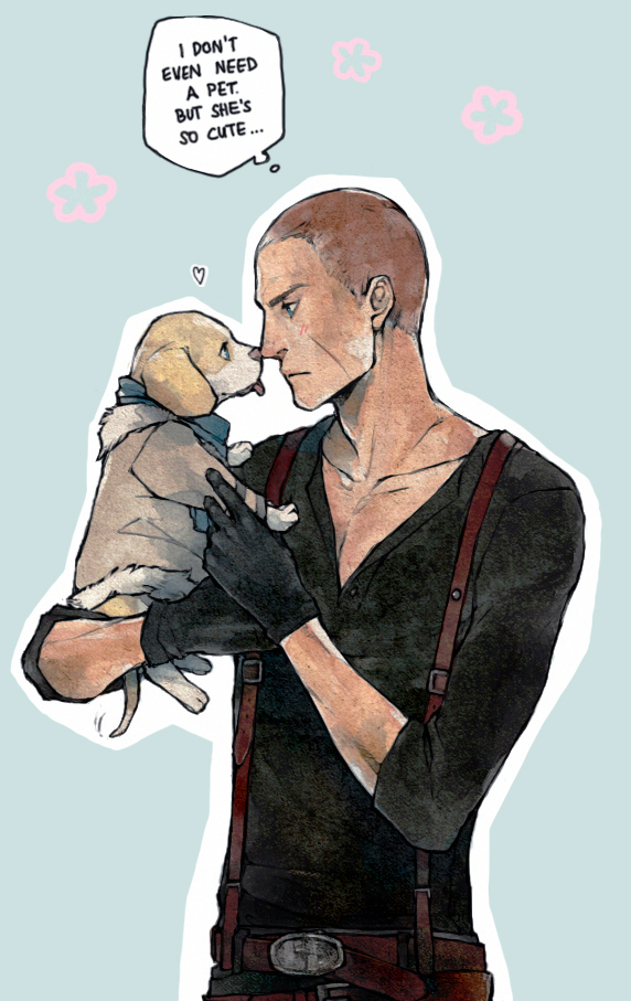 dog, english, jake_muller, lanimalu, resident_evil, resident_evil_6, sherry_birkin