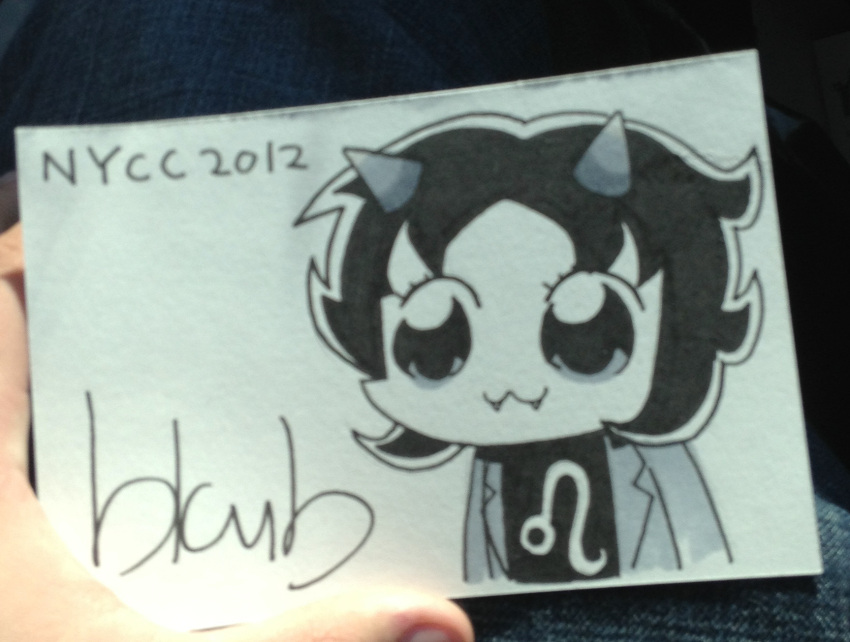 bkub, fangs, highres, homestuck, horns, leo, monochrome, nepeta_leijon