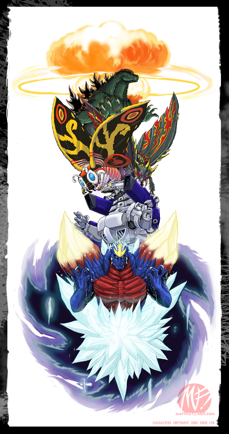 battra, godzilla, godzilla_(series), kiryu_(godzilla), mechagodzilla, mothra, spacegodzilla