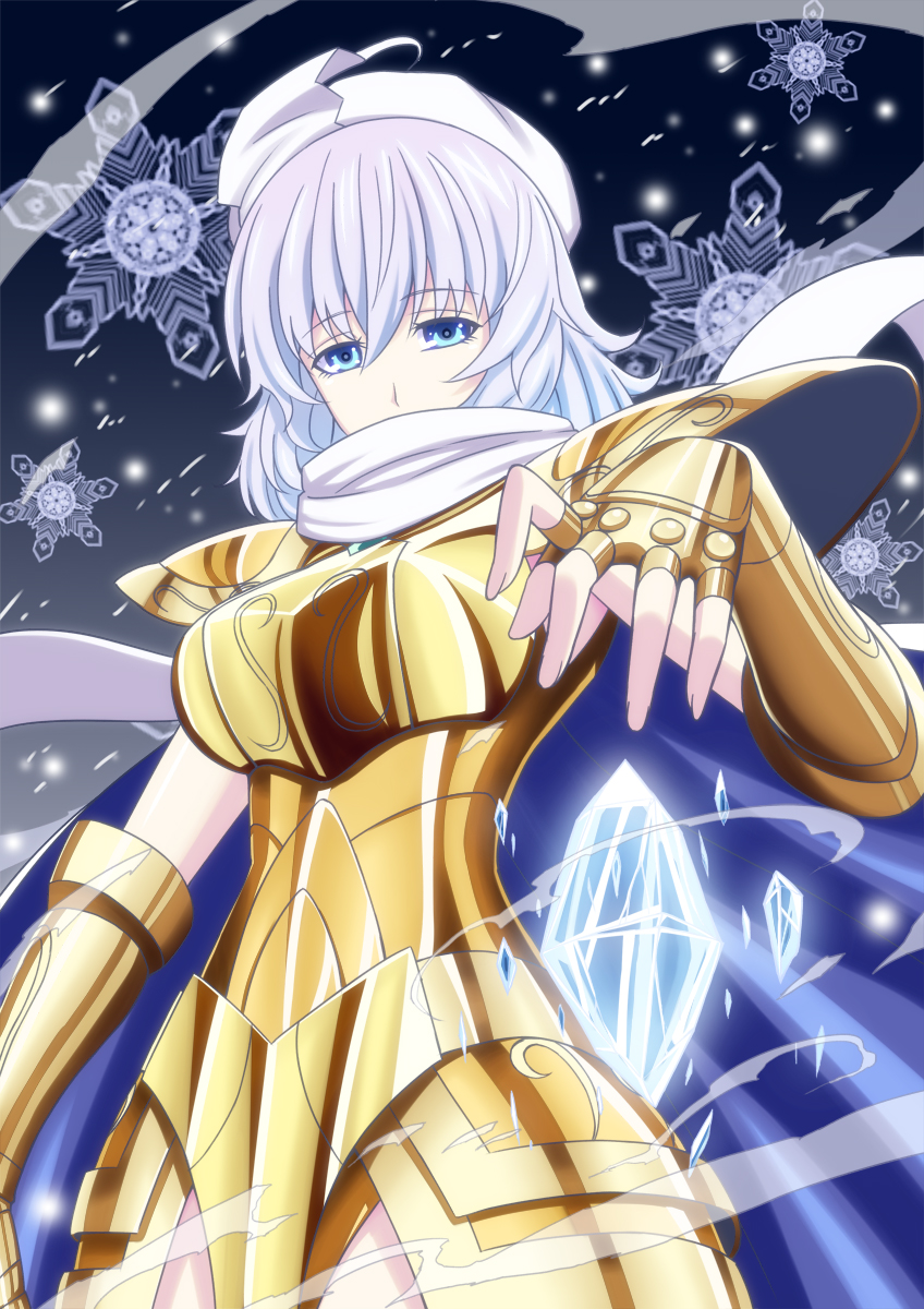 aquarius_camus, armor, blue_eyes, character_request, cosplay, full_armor, h-new, hat