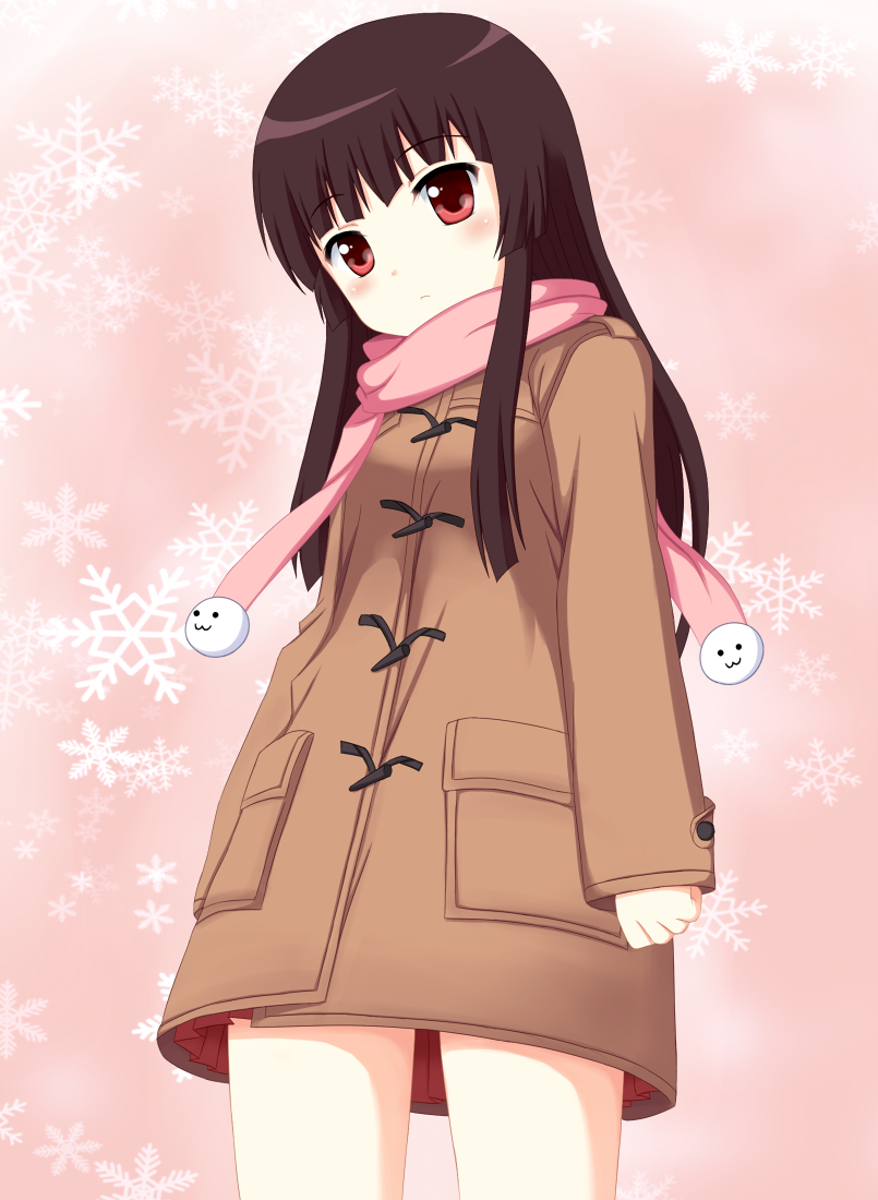 black_hair, borubomu, coat, hime_cut, long_hair, long_sleeves, looking_away, matsumoto_rise