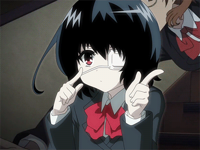 animated, animated_gif, another, black_hair, blush, chuunibyou_demo_koi_ga_shitai!, eyepatch, female