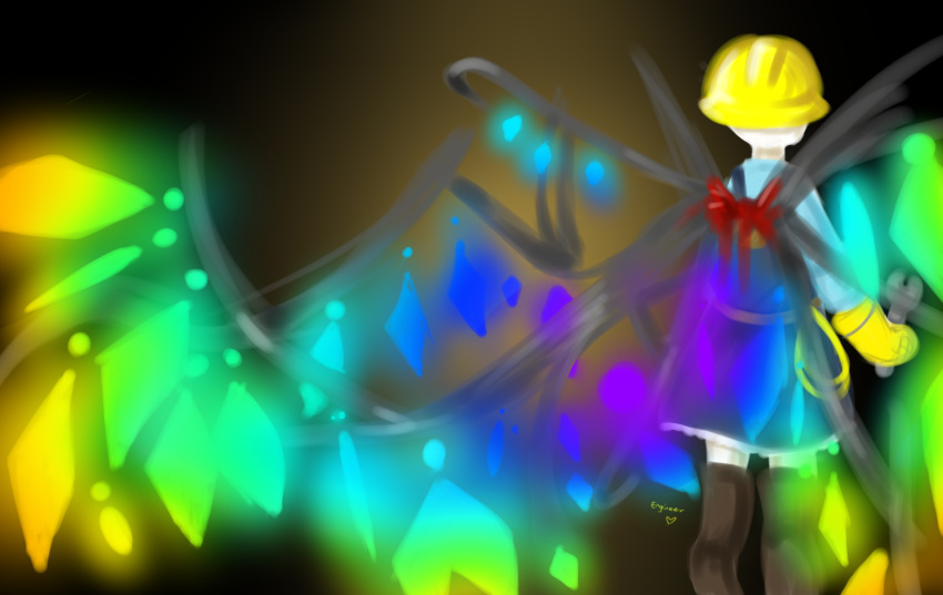 1boy, bald, black, blood, blue, blur, crossover, crystals
