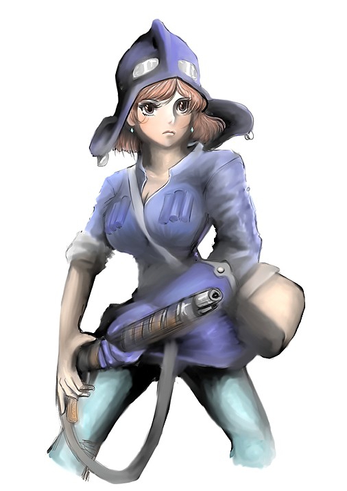 brown_hair, gun, kaze_no_tani_no_nausicaa, nausicaa, six