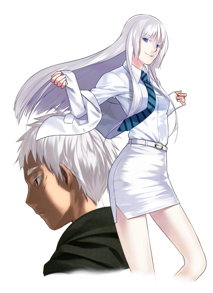 1girl, blue_eyes, dark_skin, johnathan_mar, jormungand, koko_hekmatyar, long_hair, maco