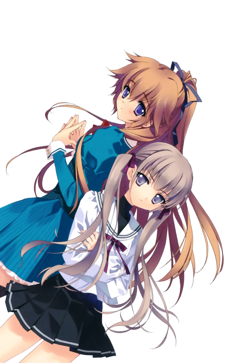 1girl, absurdres, brown_hair, carnelian, dutch_angle, grey_hair, highres, mimasaka_kira
