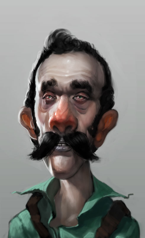 luigi, male, mustache, nintendo, nose, realistic, red_nose, robotpencil