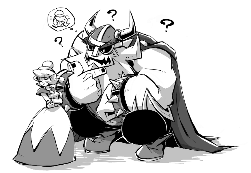 1girl, ?, beard, bracelet, cape, character_request, closed_eyes, crossed_arms