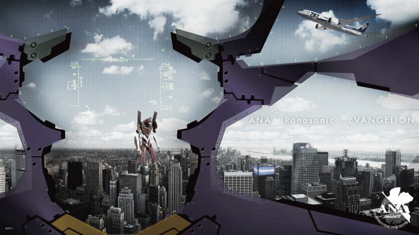 airplane, all_nippon_airways, boeing_787, building, city, cityscape, cloud, clouds