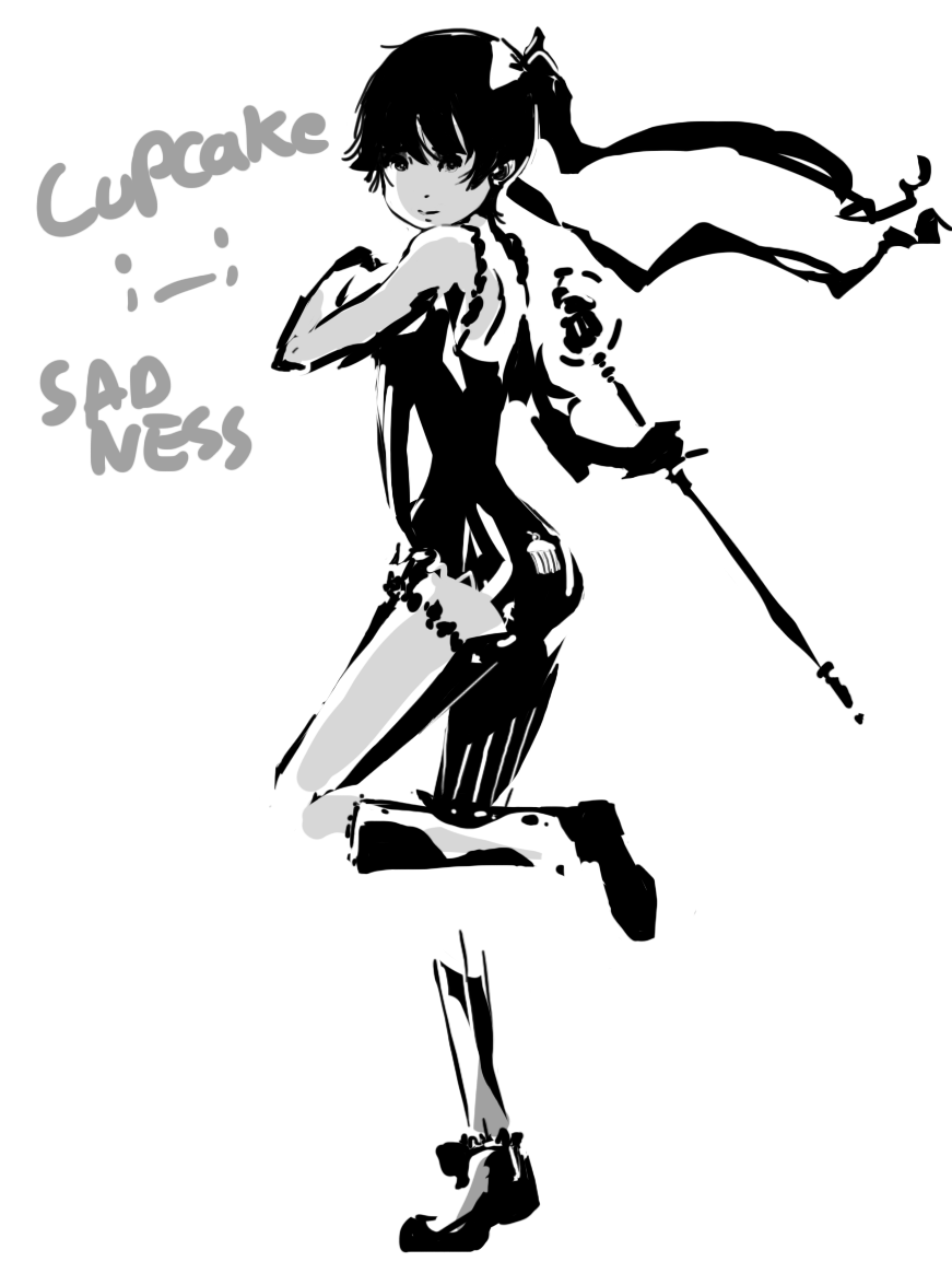 boots, cupcake-chan, dan_kim, knee_boots, leotard, long_hair, magical_girl, mismatched_legwear