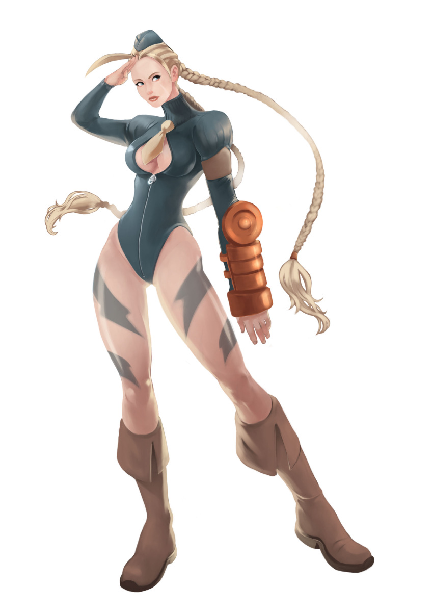 absurdres, ahoge, armband, blonde_hair, blue_eyes, boots, braid, breasts