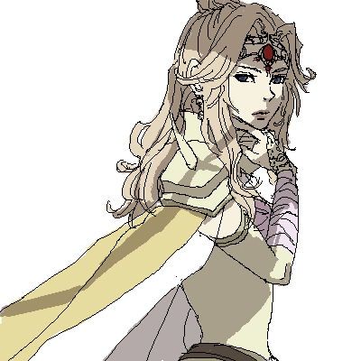 blonde_hair, bridal_gauntlets, cape, female, final_fantasy, final_fantasy_iv, green_eyes, long_hair