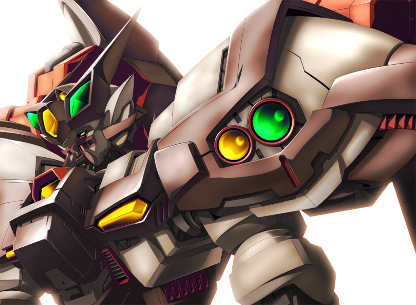 no_humans, rapiecage, simple_background, solo, super_robot_wars, super_robot_wars_original_generation, zb