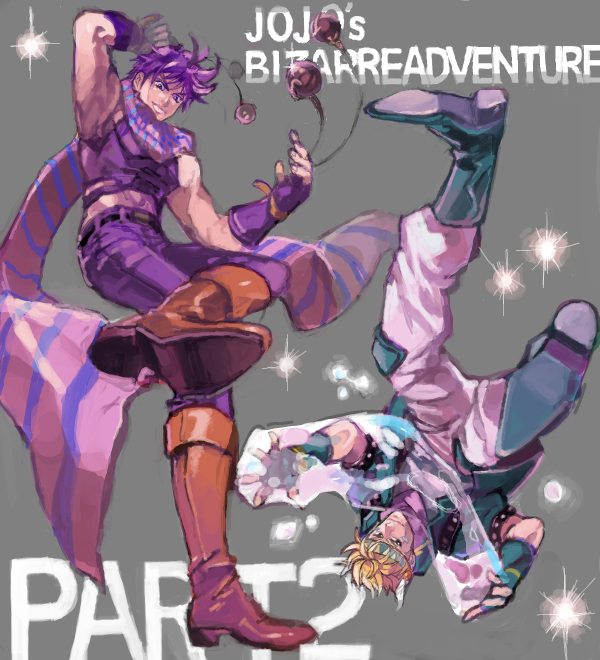 ball, blonde_hair, bola_(weapon), boots, bubble, caesar_anthonio_zeppeli, drawr, fingerless_gloves