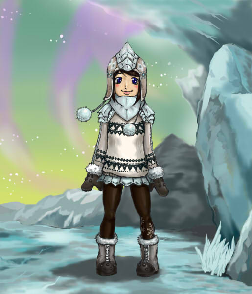 aurora, black_hair, black_legwear, blue_eyes, blush_stickers, bobblehat, boots, flat_chest